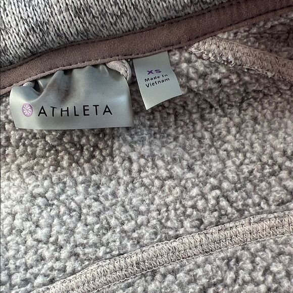 Like New! Athleta Stronger Hooded Jacket Zip-Up Gray Pockets in Size XS - Picture 13 of 14